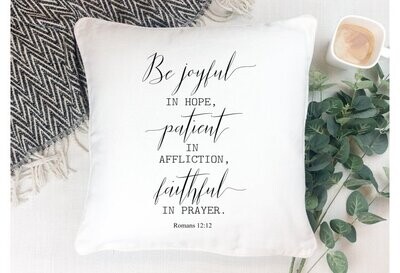 Be Joyful In Hope Throw Pillow