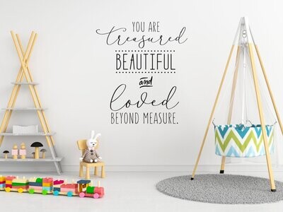 You Are Treasured Wall Decal, Size: 18" x  20"