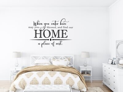 When You Enter Here Vinyl Wall Decal