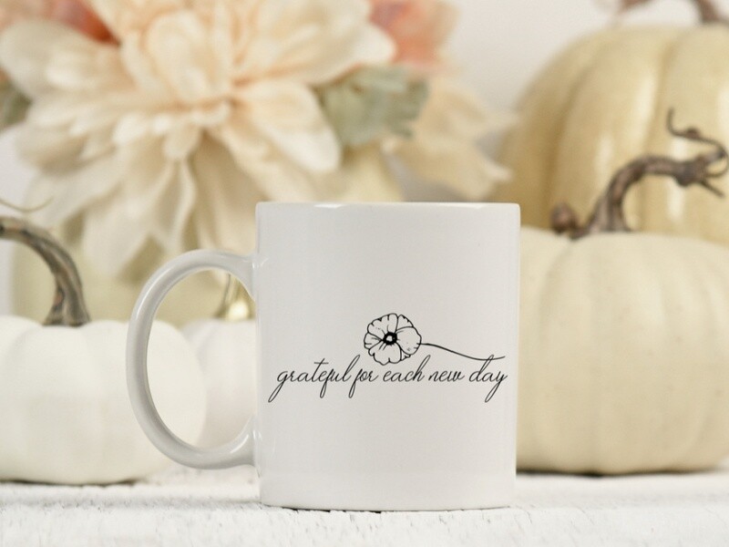 Grateful For Each New Day Mug