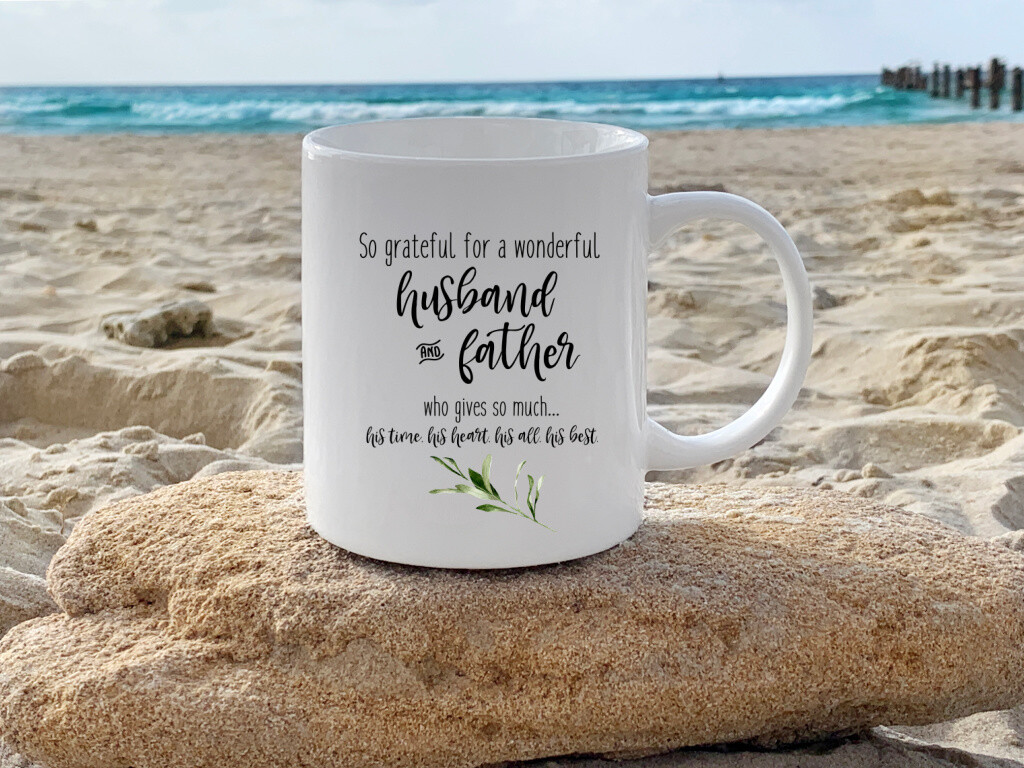 So Grateful For A Wonderful Husband Mug