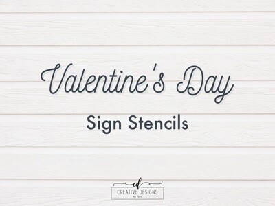 Sign Stencils with Valentine's Day Sayings