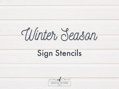 Winter Sign Stencils