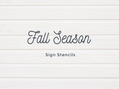 Fall Sign Stencils with Sayings