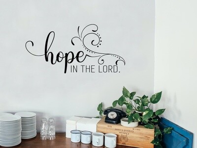 Hope In The Lord Vinyl Wall Decal