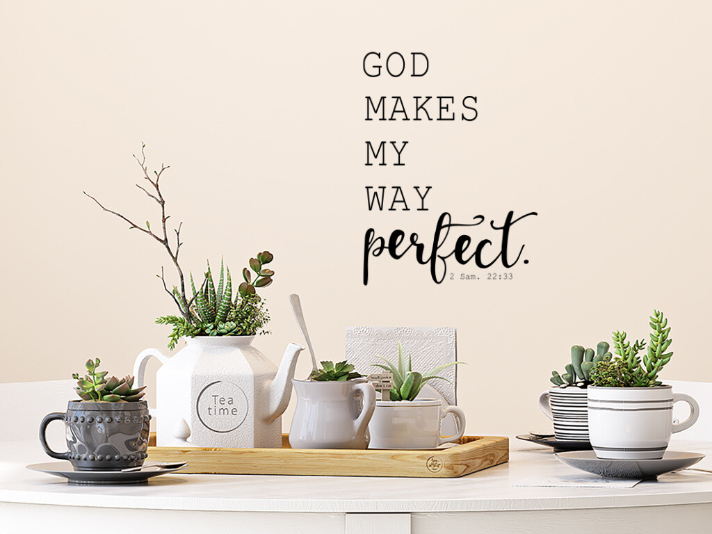 God Makes My Way Perfect Vinyl Wall Decal, Size: 16" x 24"