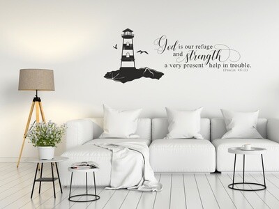 God Is Our Refuge And Strength Vinyl Wall Decal