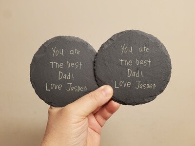 Personalized Message Engraved Coffee Coasters