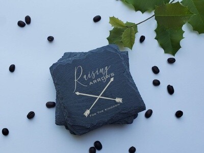 Raising Arrows For The Kingdom Engraved Coffee Coasters