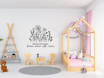 Little Girls With Dreams Vinyl Wall Decal