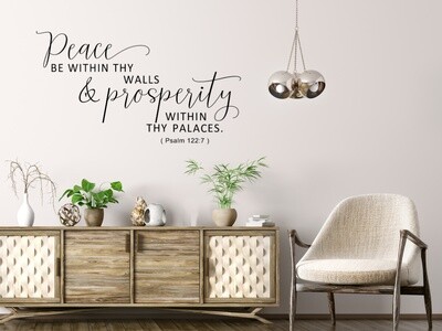 Peace Be Within Thy Walls KJV Vinyl Wall Decal