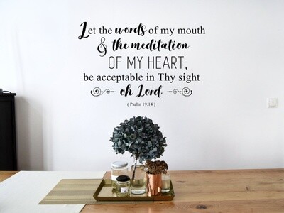 Let The Words Of My Mouth KJV Vinyl Wall Decal