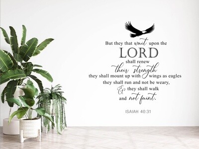 But They That Wait Upon The Lord KJV Vinyl Wall Decal