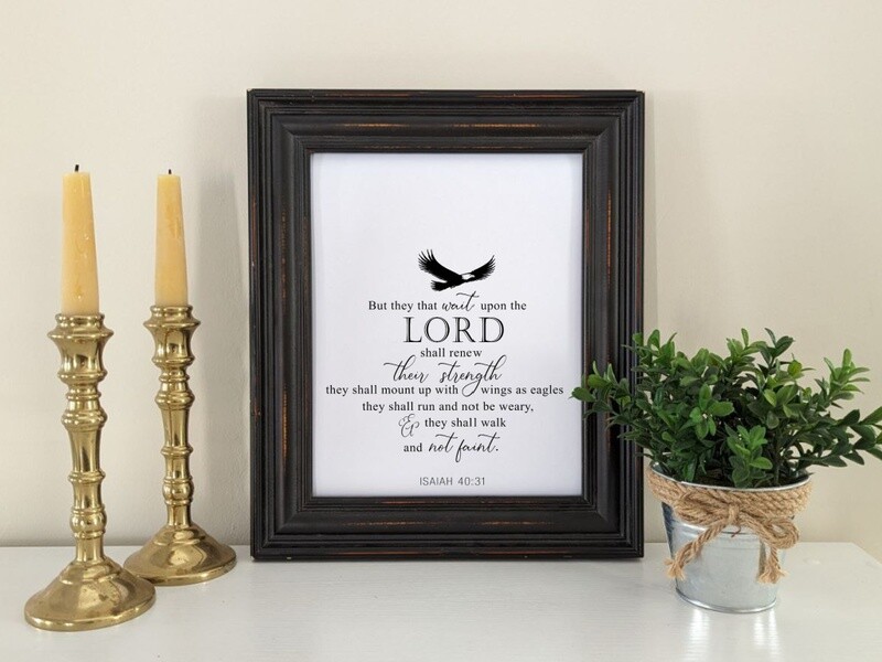 But They That Wait Upon The Lord KJV Print