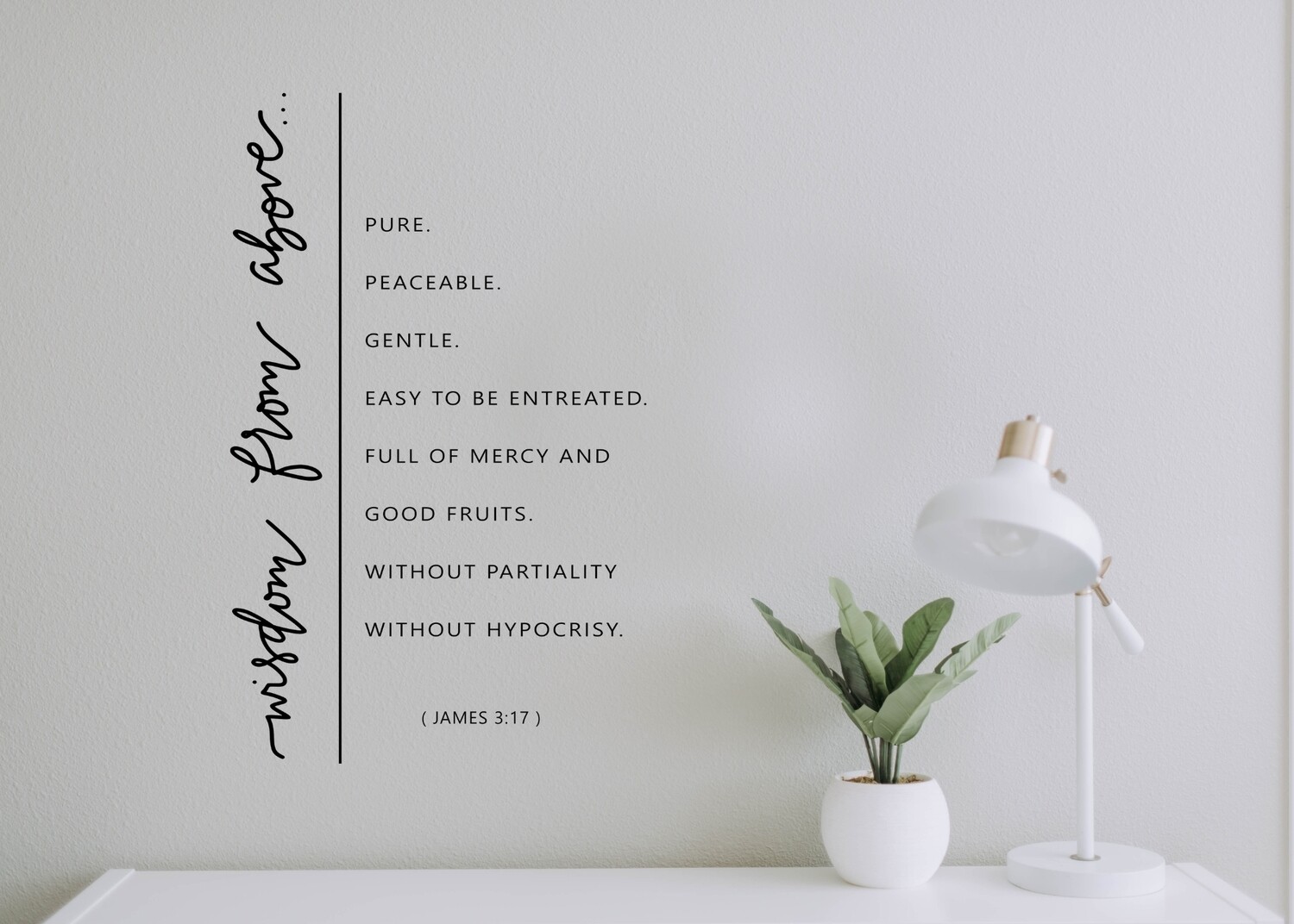 Wisdom From Above KJV Vinyl Wall Decal