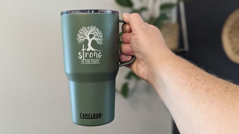 Strong in the Fight 24 oz Stainless Steel Insulated Travel Mug