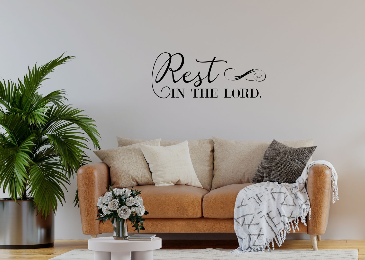 Rest In The Lord Vinyl Wall Decal