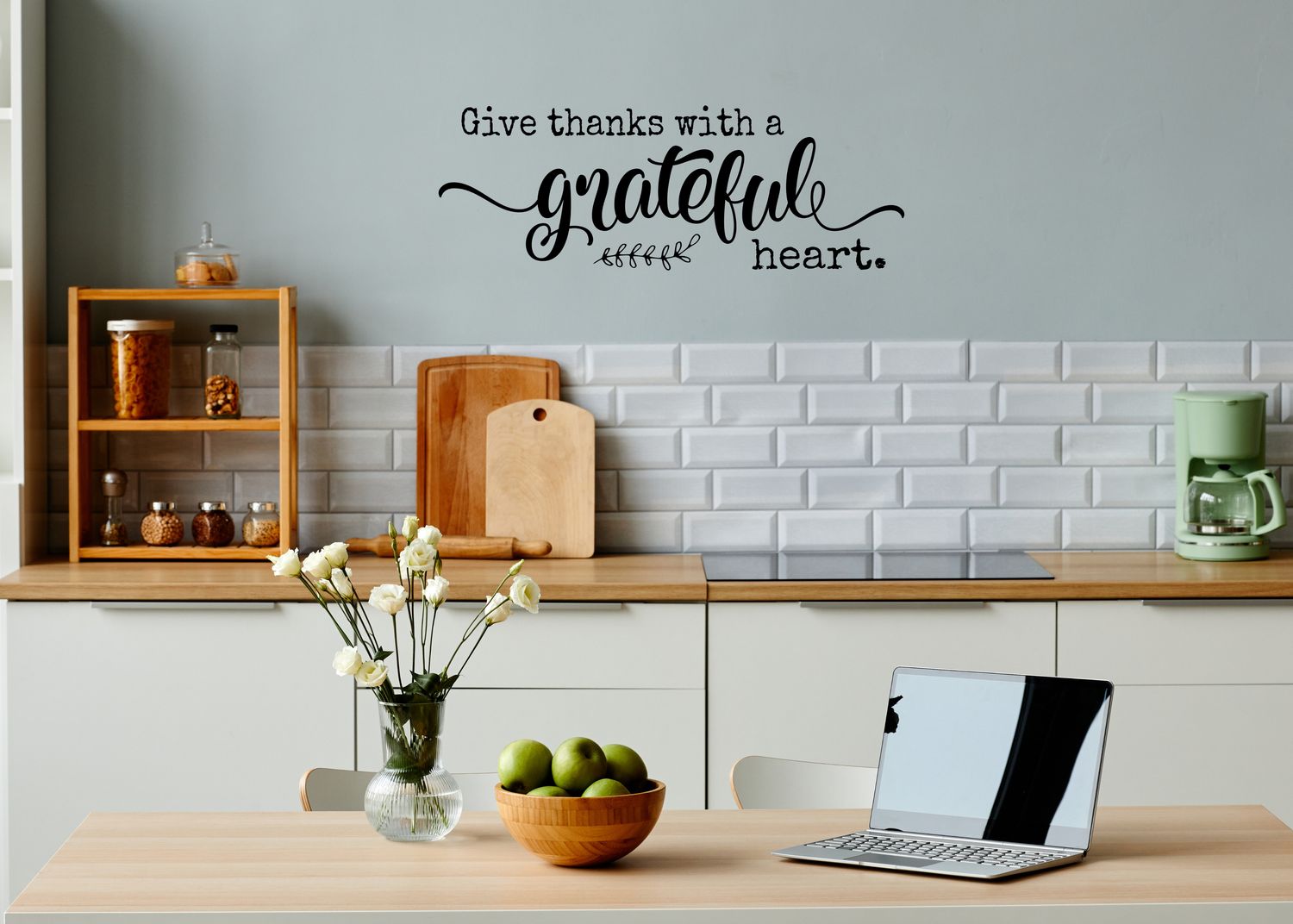 Give Thanks With A Grateful Heart Vinyl Wall Decal