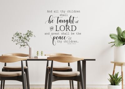 And All Thy Children KJV Vinyl Wall Decal