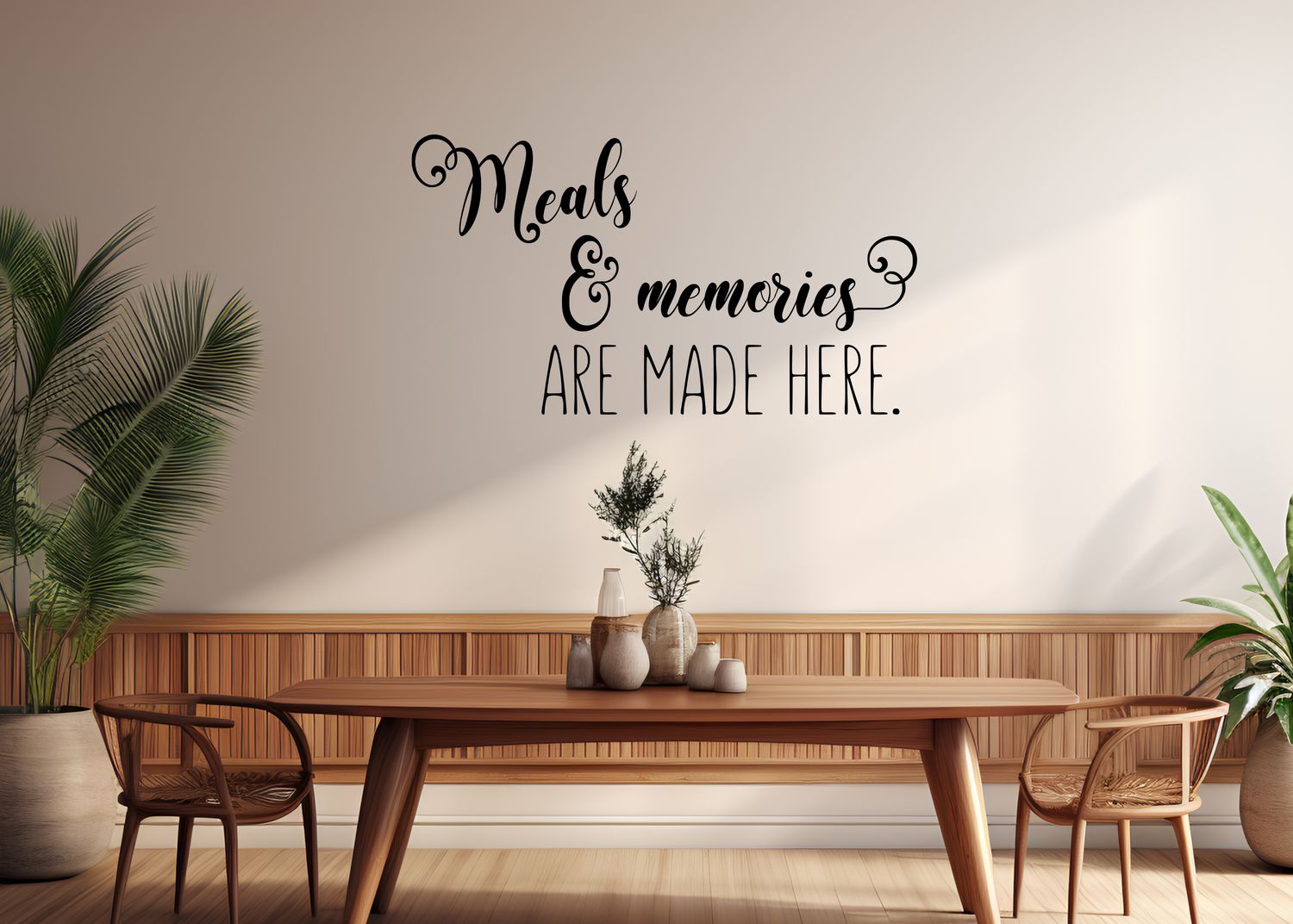 Meals And Memories Are Made Here Vinyl Wall Decal