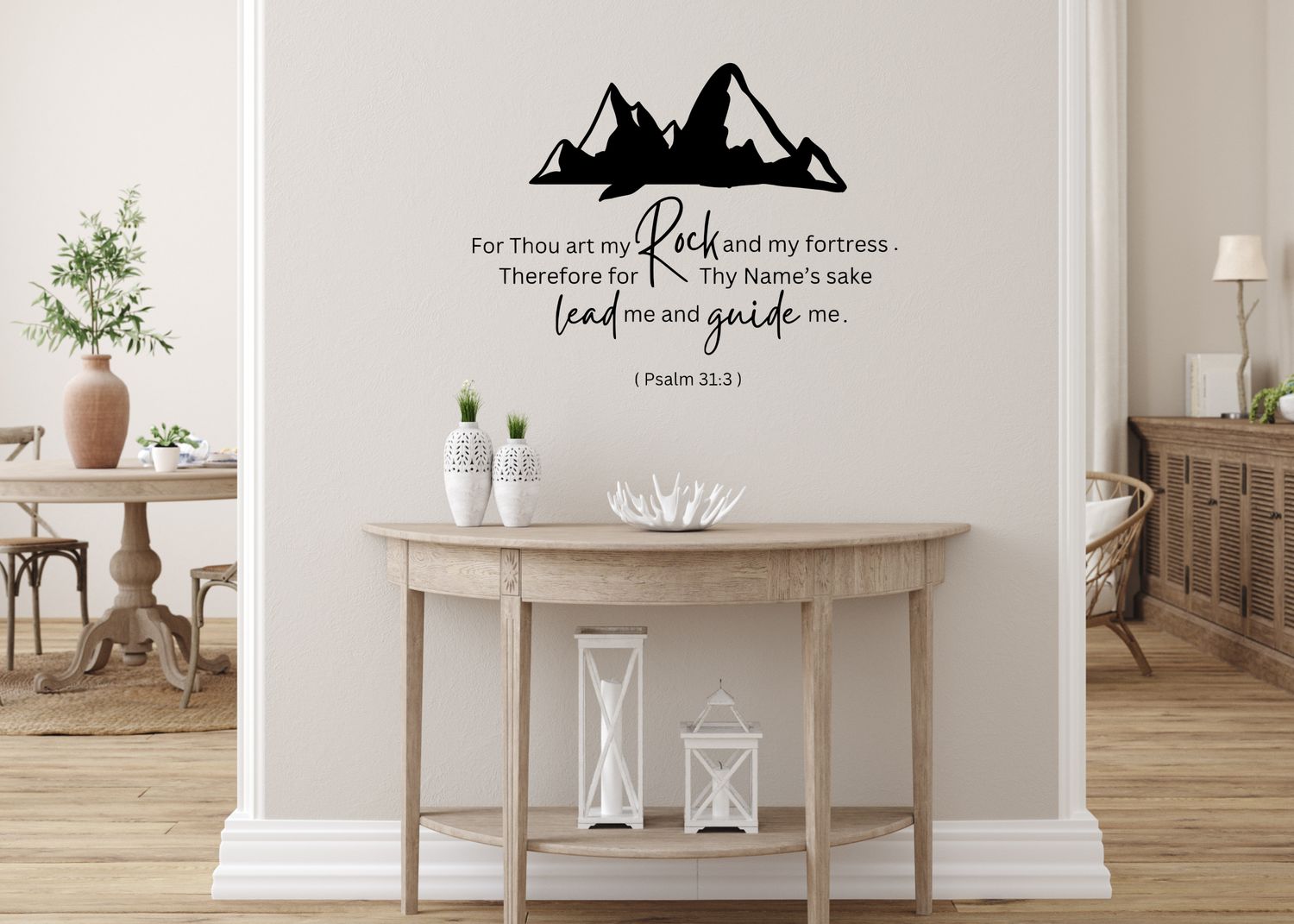 For Thou Art My Rock KJV Vinyl Wall Decal