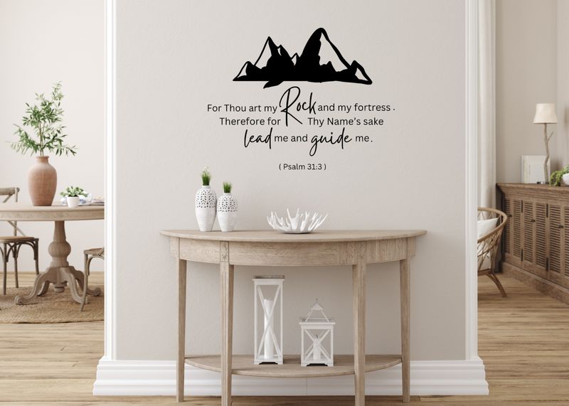 For Thou Art My Rock KJV Vinyl Wall Decal