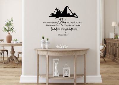 For Thou Art My Rock KJV Vinyl Wall Decal