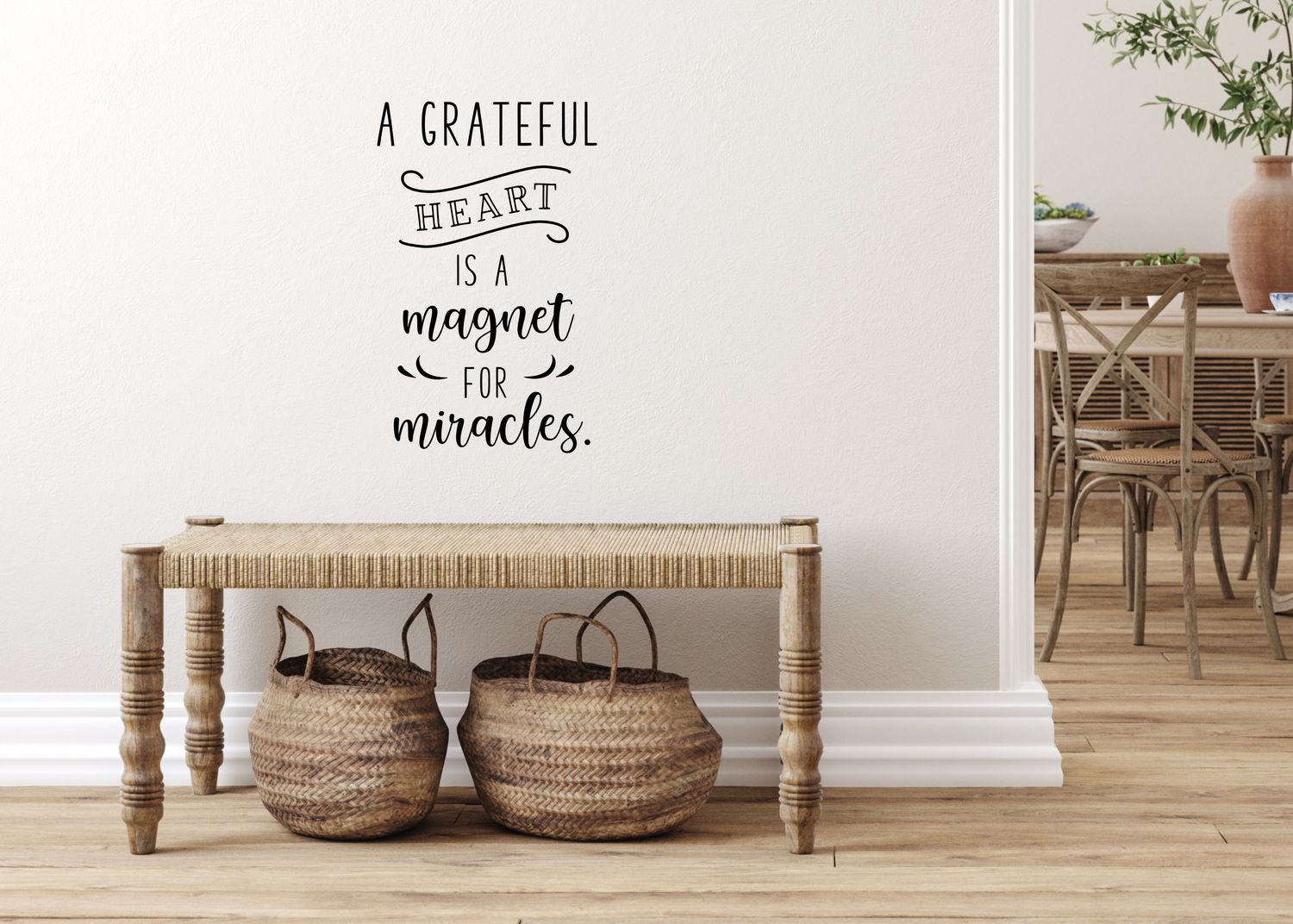 A Grateful Heart Is A Magnet Vinyl Wall Decal