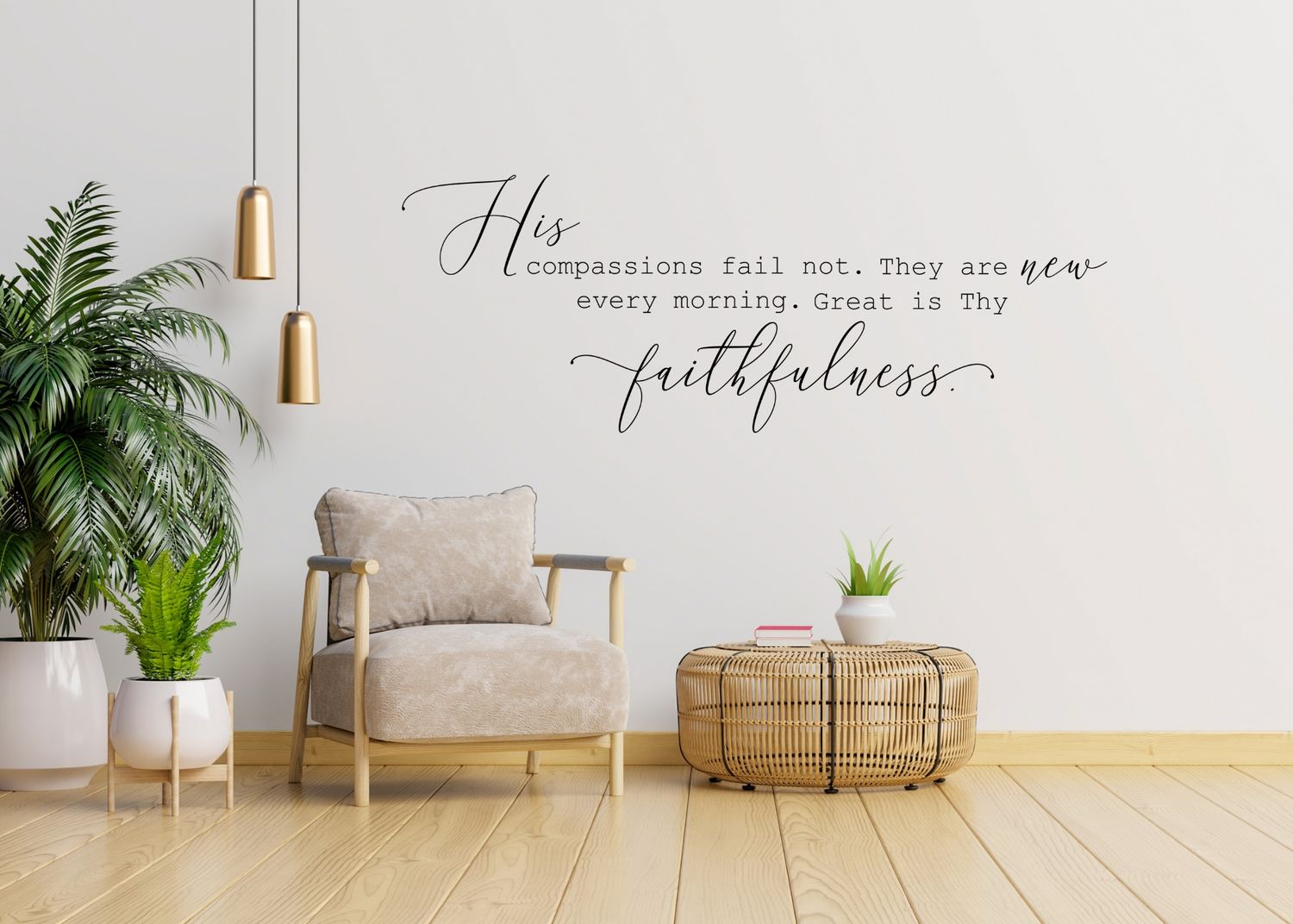 His Compassions Fail Not KJV Vinyl Wall Decal