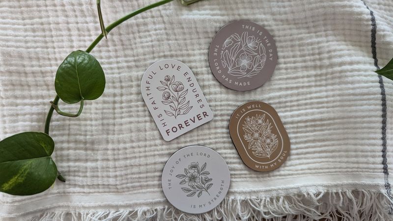 Floral Encouragement Magnet Collection - Set of 4