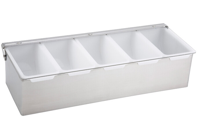 Condiment Holder 5 Slot S/S
