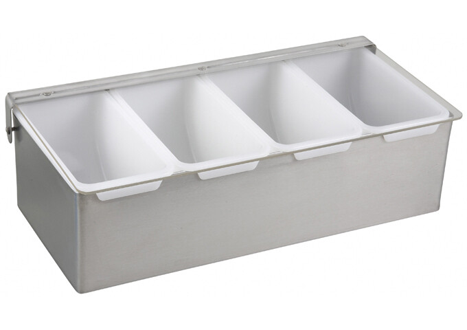 Condiment Holder 4 Slot S/S