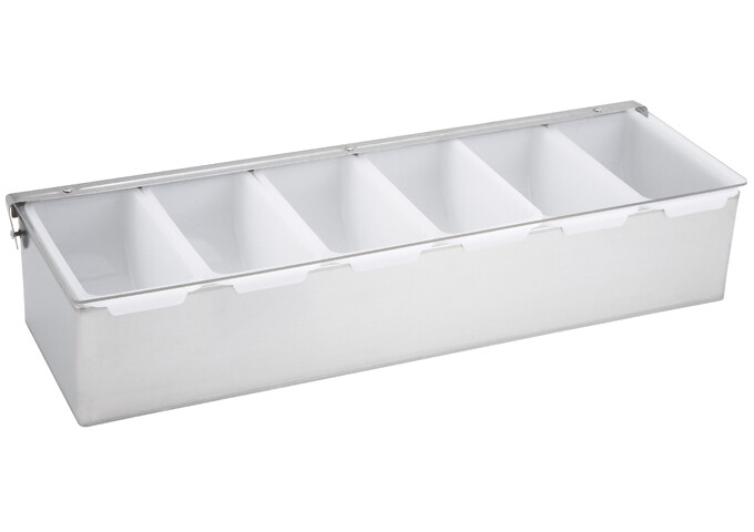Condiment Holder 6 Slot S/S