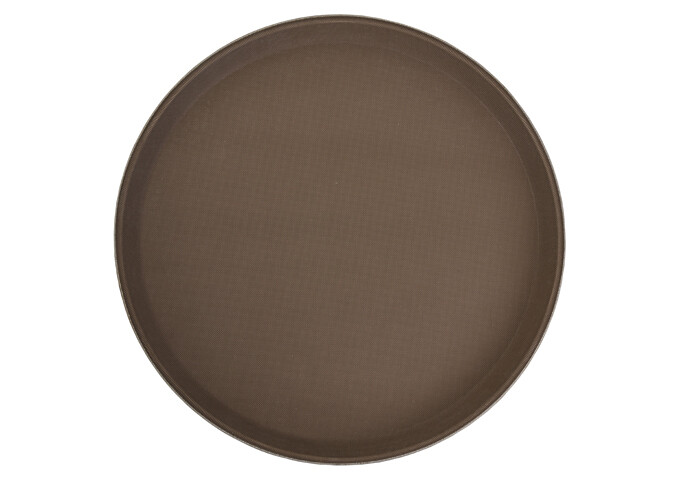 Serving Tray 14" Round Brown