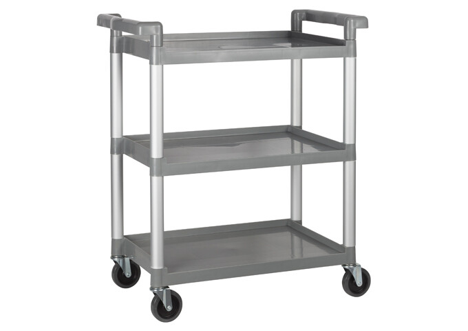 Utility Cart 3-tier Gray Poly