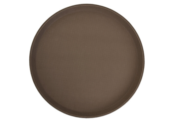 Serving Tray 16" Round Brown
