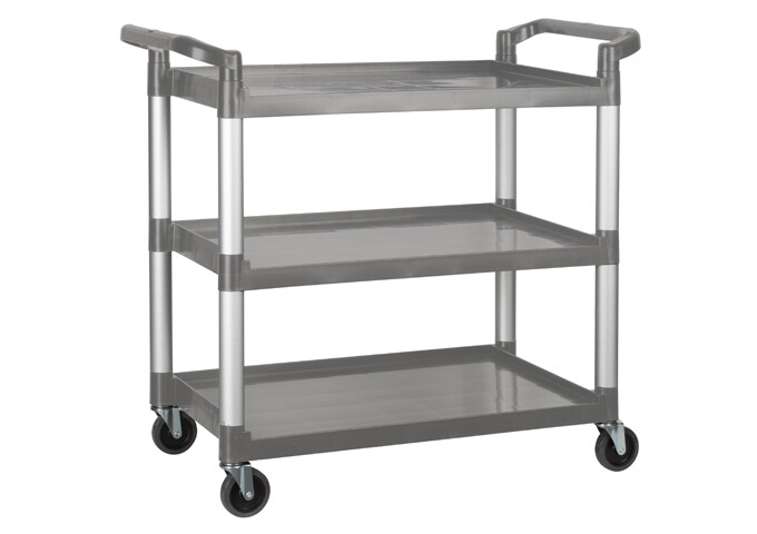 Utility Cart 3-Tier Gray Poly