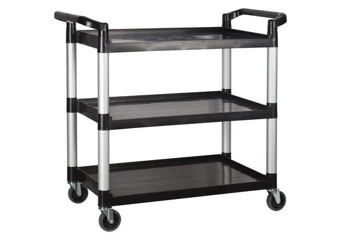 Utility Cart 3-Tier Black Poly