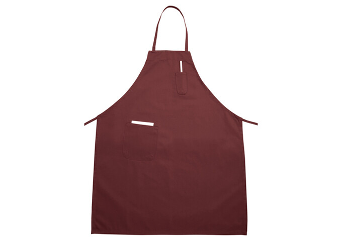 Bib Apron Full Length Burgundy