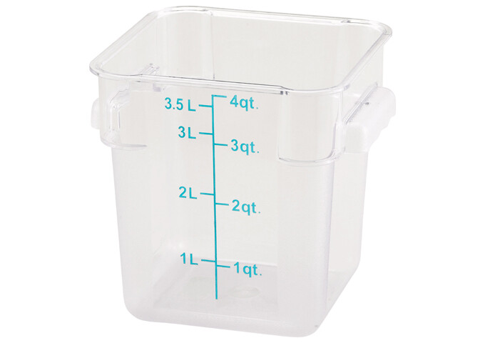 Storage Container 4qt. Square Clear