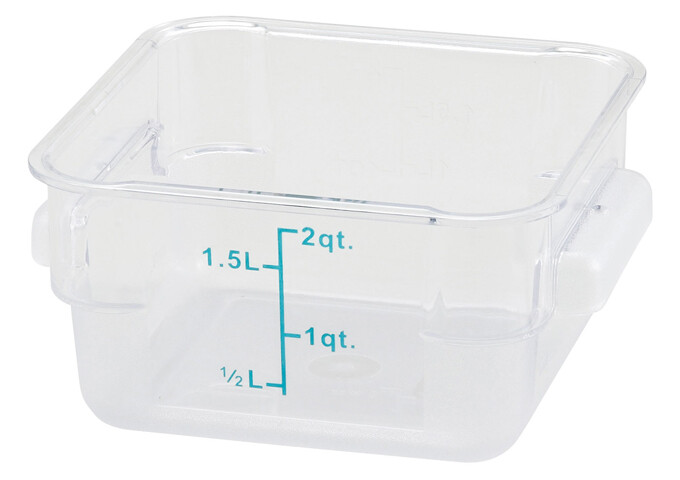 Storage Container 2qt. Square Clear