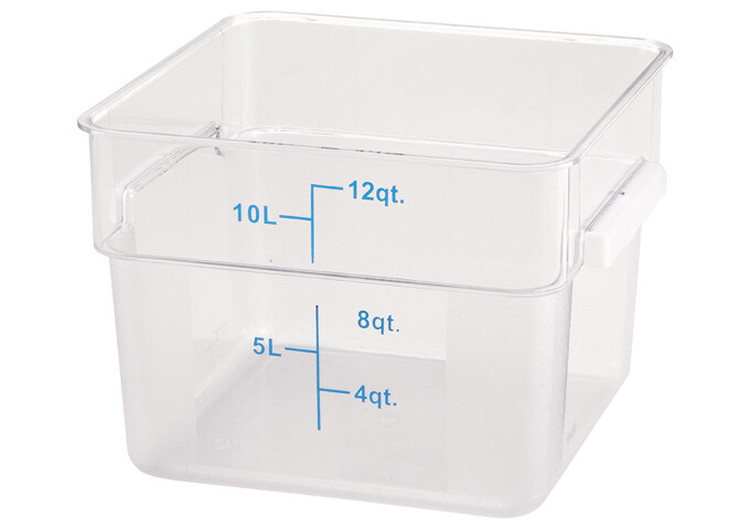 Storage Container 12qt. Square Clear