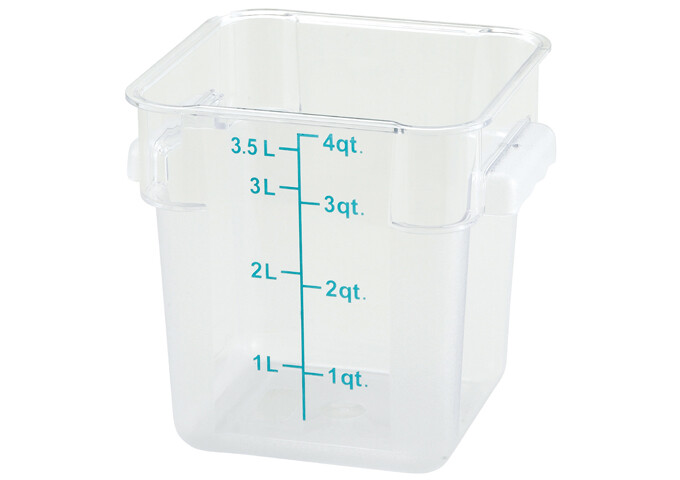 Storage Container 4qt. Square Translucent