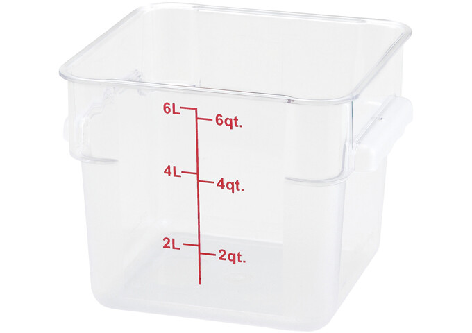 Storage Container 6qt. Square Translucent