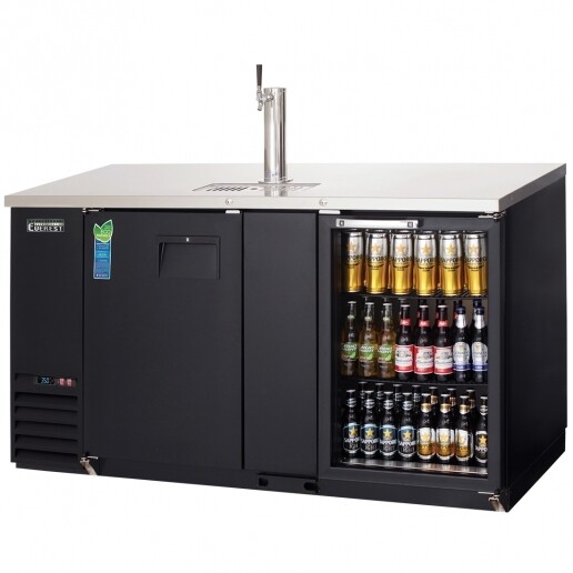 Keg Cooler W/Glass Back Bar #EBD3-BBG
