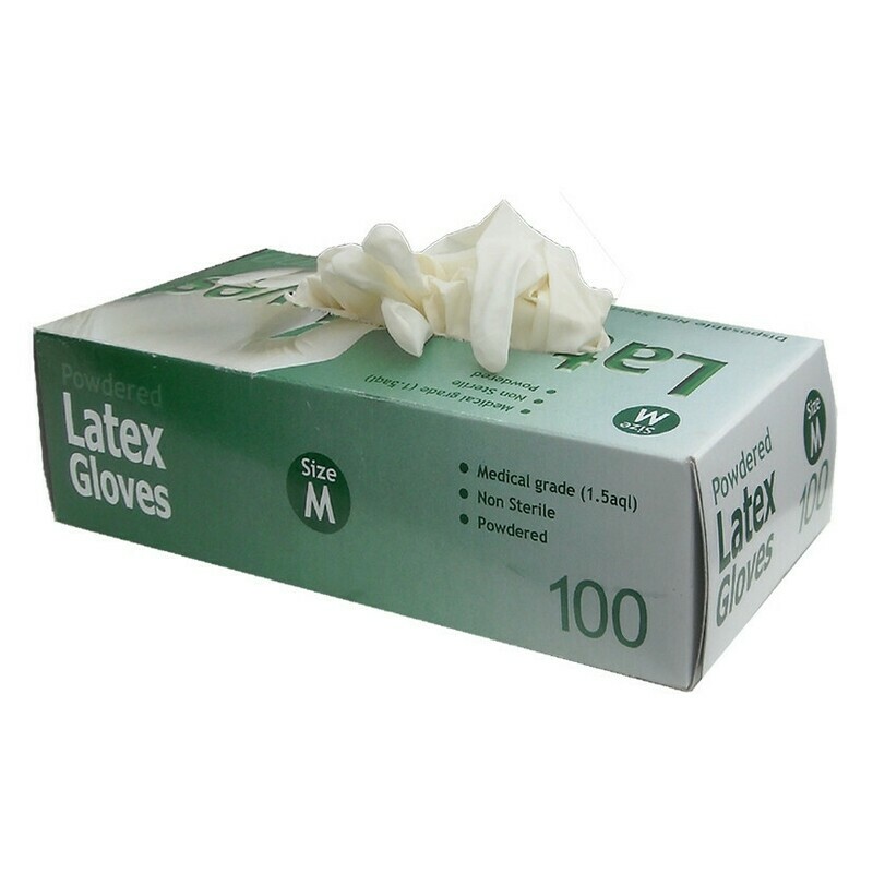 Latex Gloves Med. White