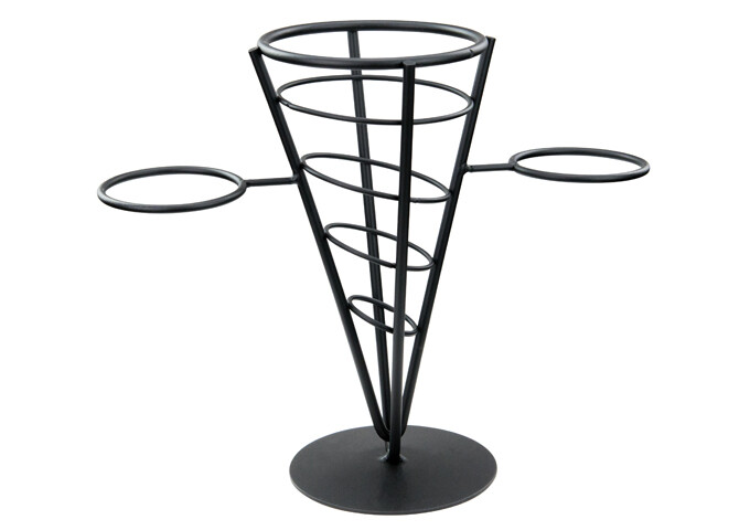 Fry Basket 1-Cone Black Wire