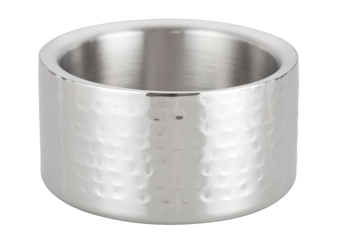 Wine Coaster Round Hammered S/S