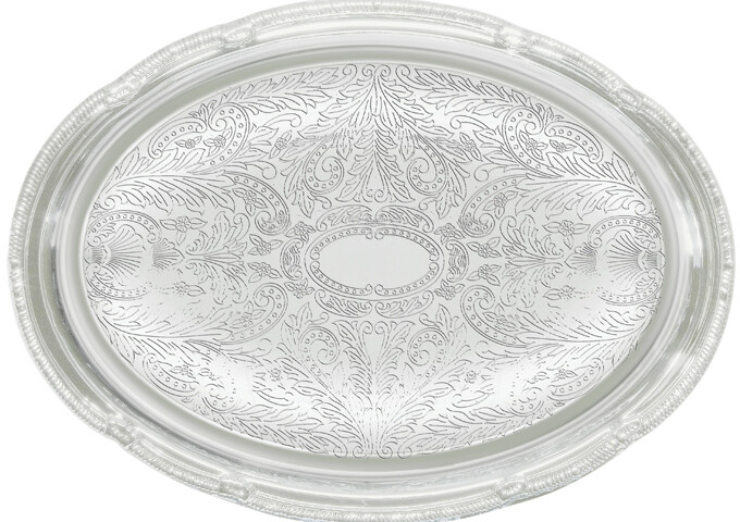 Serving Tray 19"x13" Oval Chrome