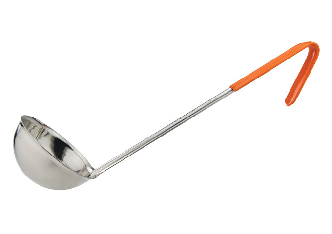 Ladle 8oz. One-Piece Orange Grip